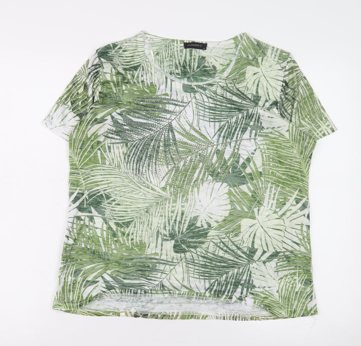 Claudia.C Women's Multicoloured Floral T-Shirt M