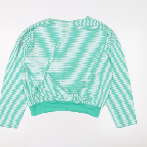 C&A Green Striped T-Shirt Size 18 Long Sleeve