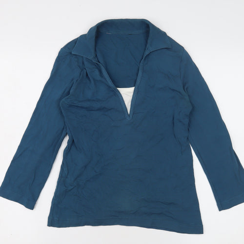 Debenhams Women's Blue Long Sleeve Top Size 10