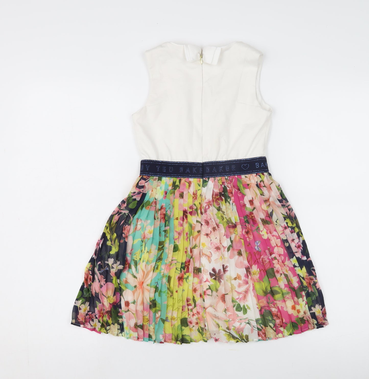 Ted Baker Girls Floral Fit & Flare Dress, Multicoloured, 8 Years