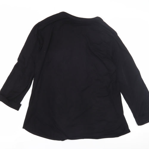 Cable & Gauge Women's Black Blouse Zip Accent M
