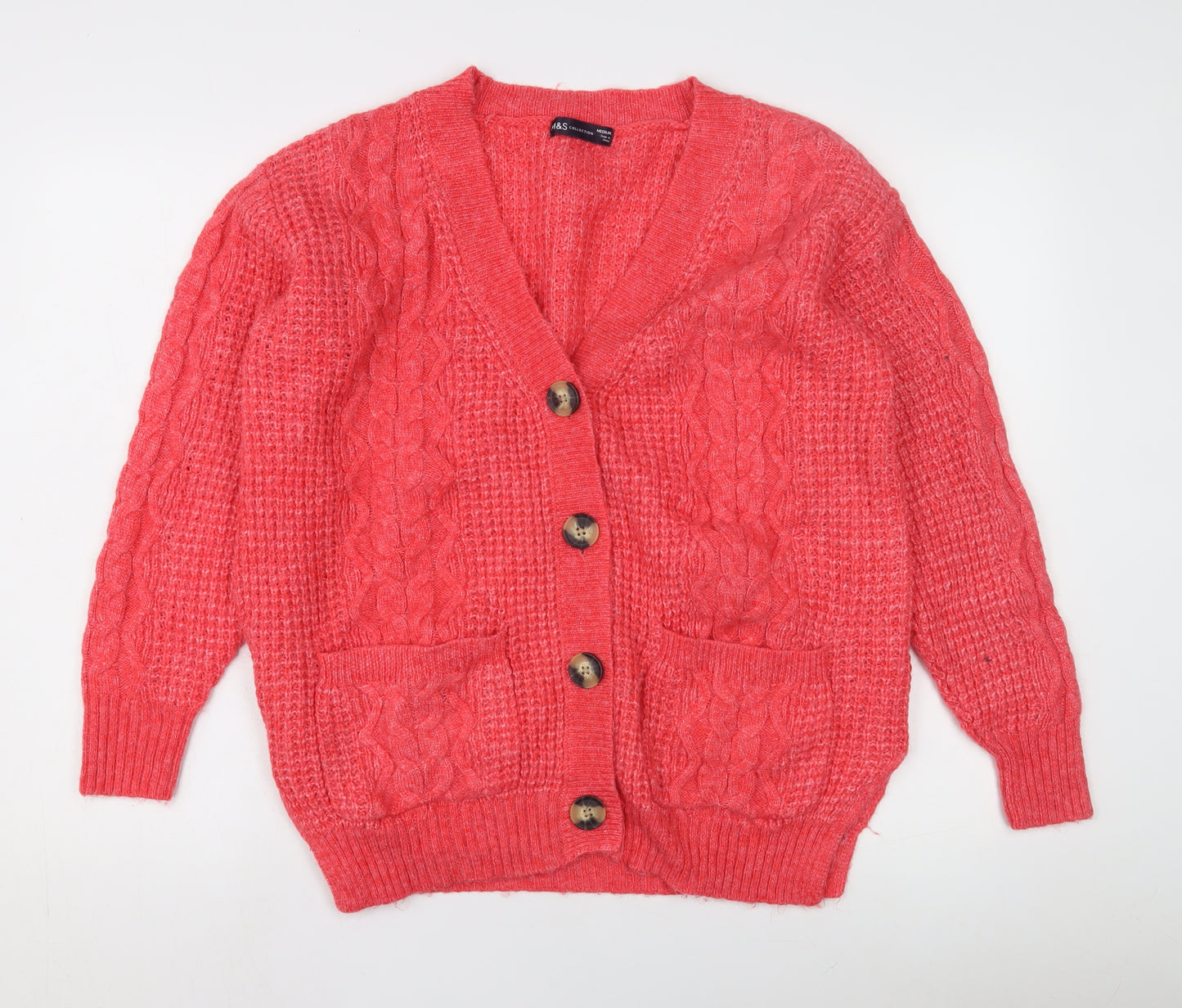 Marks and Spencer Women's Red Cardigan - M