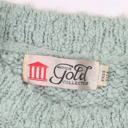 Antique Gold Collection Women's Green Pullover Jumper