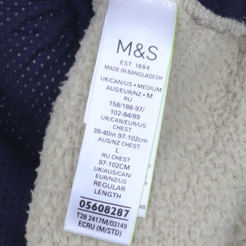 Marks and Spencer Men's Beige Fleece Jacket Size M