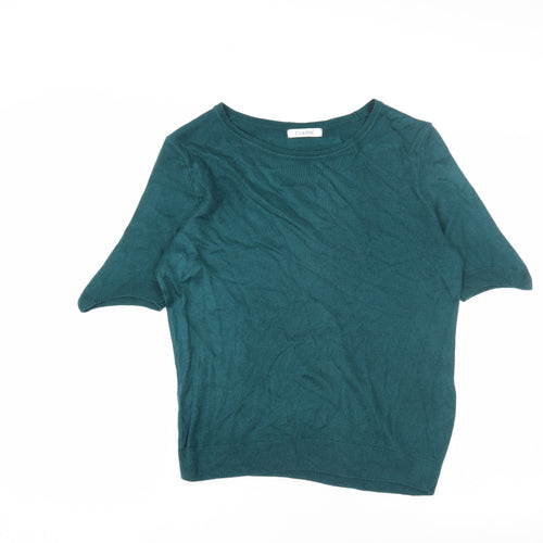 Marks and Spencer Women's Green Crew Neck Jumper Size 10