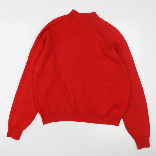 Topshop Women's Red Mock Neck Pullover Jumper Size 10