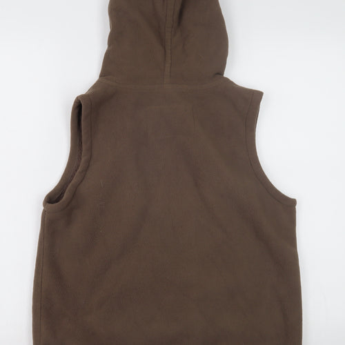 Authentic Casualwear Women's Brown Fleece Hoodie Vest Size 14
