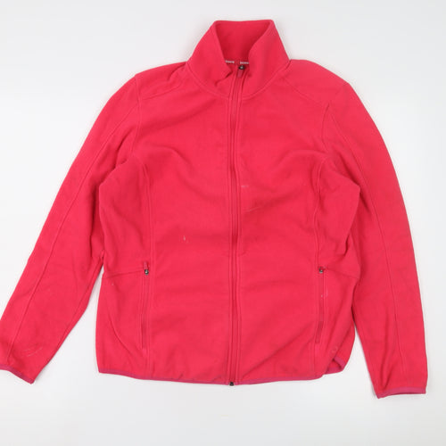 Marks and Spencer Women's Red Fleece Jacket UK 14