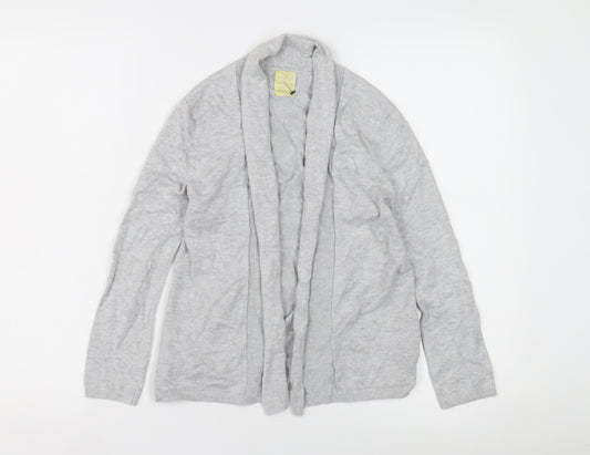 Zara Girls Grey Cardigan 9-10 Years Open Front Lightweight