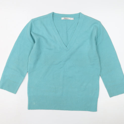 M&Co Women's Blue Pullover Jumper, Size S