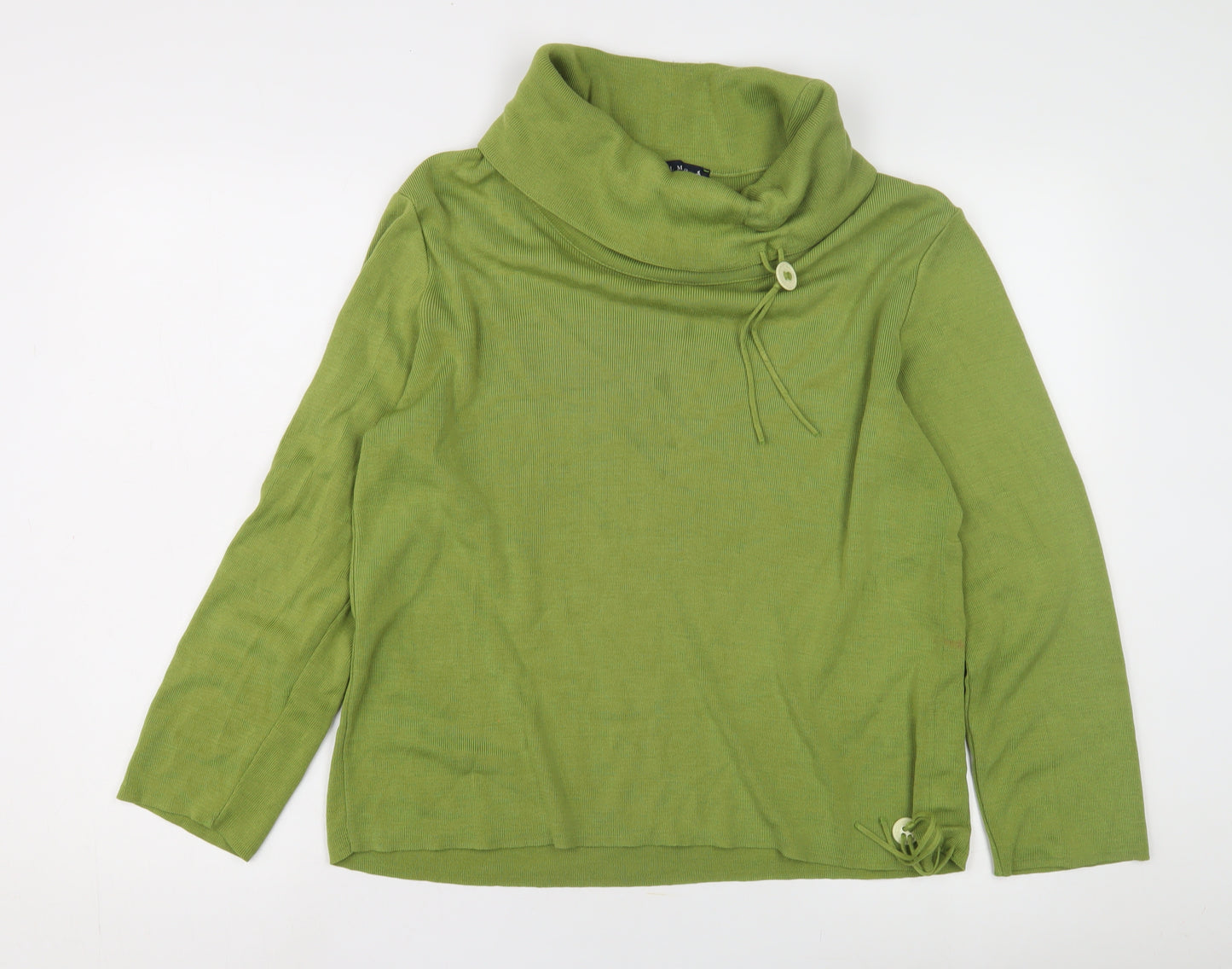 Royal Mer Women's Green Cowl Neck Pullover Jumper - Size 14