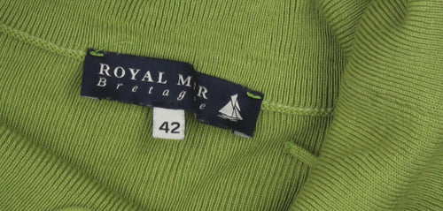Royal Mer Women's Green Cowl Neck Pullover Jumper - Size 14
