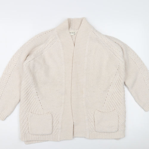Marks and Spencer Women's Ivory Open Front Cardigan, Size 16
