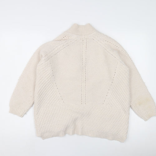 Marks and Spencer Women's Ivory Open Front Cardigan, Size 16