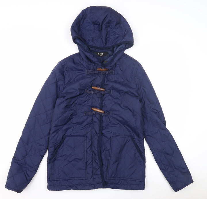Oasis Women's Blue Quilted Jacket Size 8