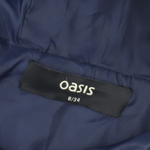 Oasis Women's Blue Quilted Jacket Size 8