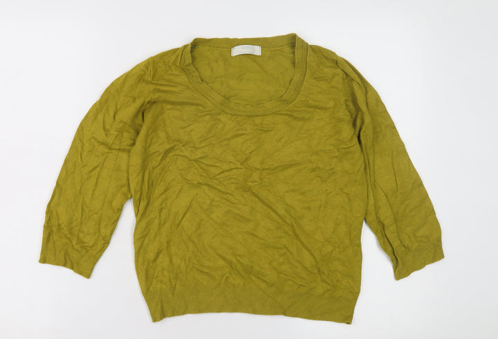 Marks and Spencer Womens Green 3/4 Sleeve Jumper
