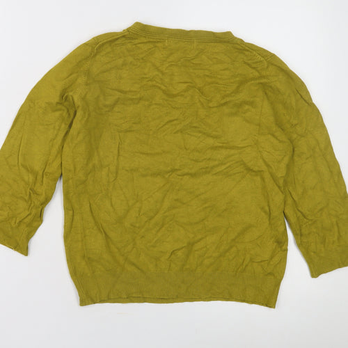 Marks and Spencer Womens Green 3/4 Sleeve Jumper