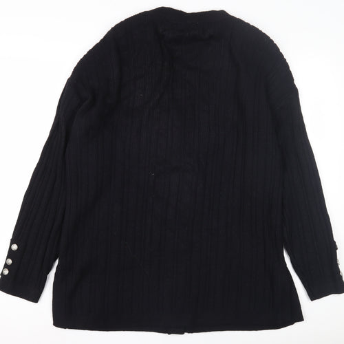 Classic Woman Black Cardigan, Size 16 Women's