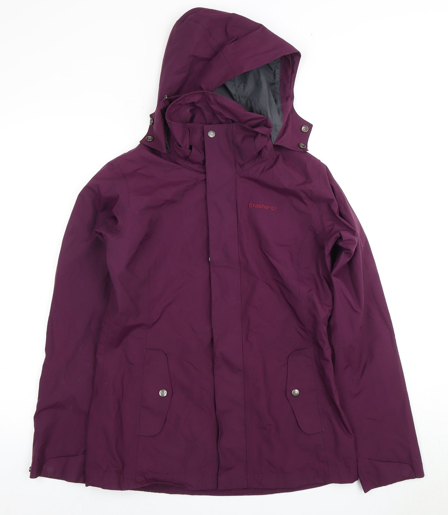 Brasher Women's Purple Waterproof Rain Coat Jacket Size 6