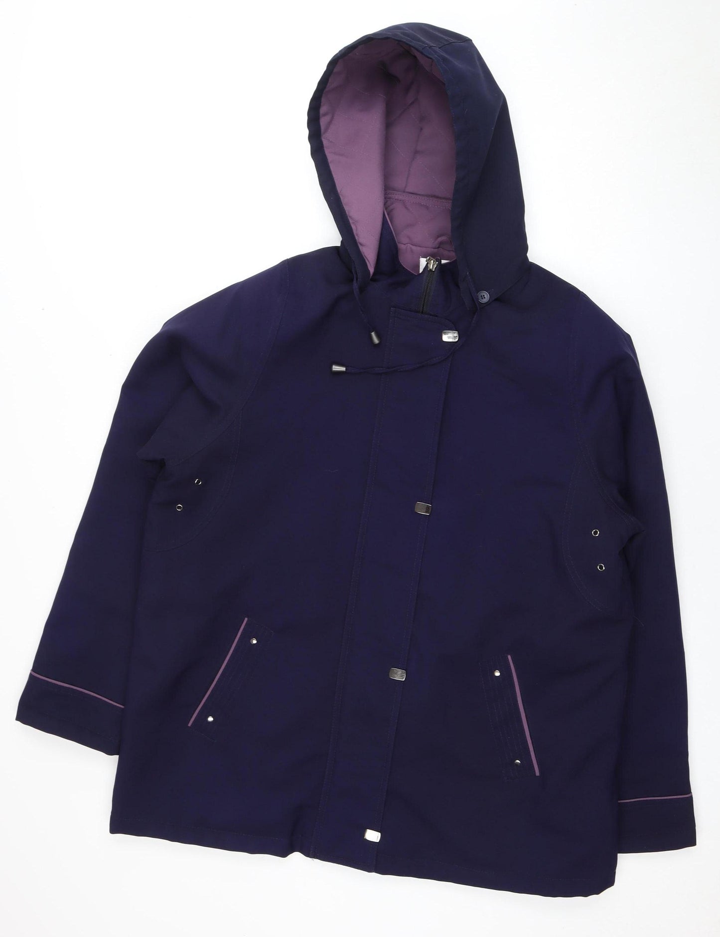 EWM Women's Blue Hooded Jacket Size 18