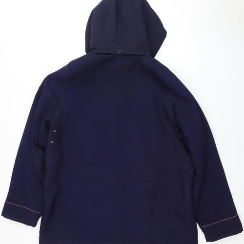 EWM Women's Blue Hooded Jacket Size 18