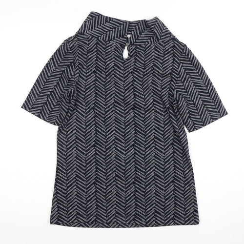 White Stuff Women's Blue Cowl Neck Blouse Size 8