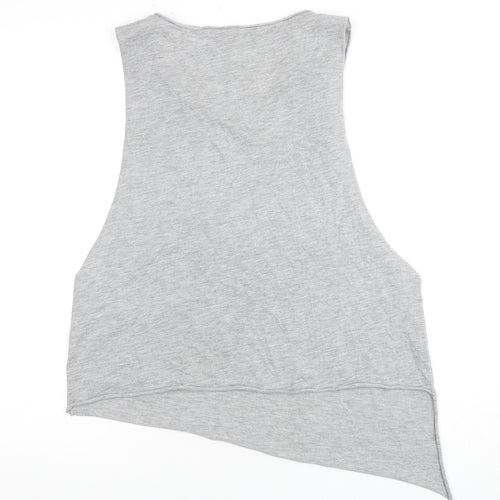 Calvin Klein Unisex Grey Sleeveless T-Shirt M Logo