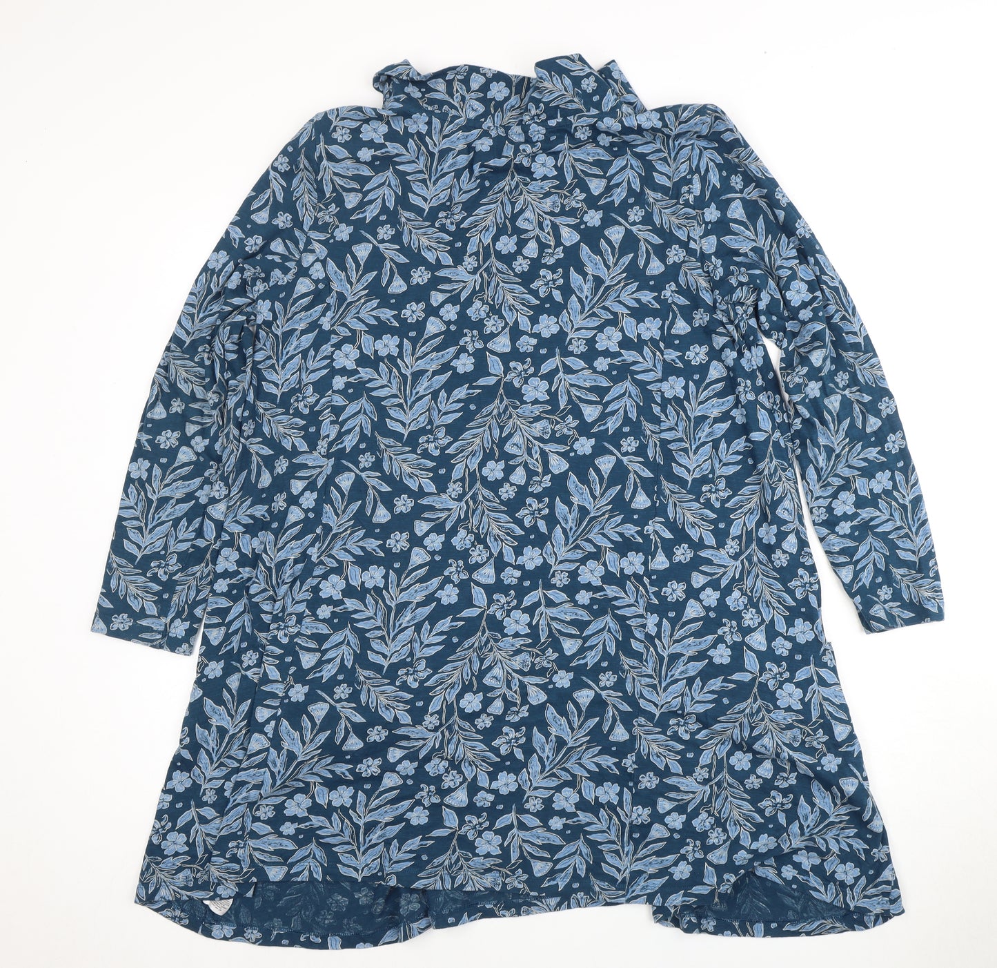 Seasalt Cornwall Blue Floral Cotton Dress - Size 14