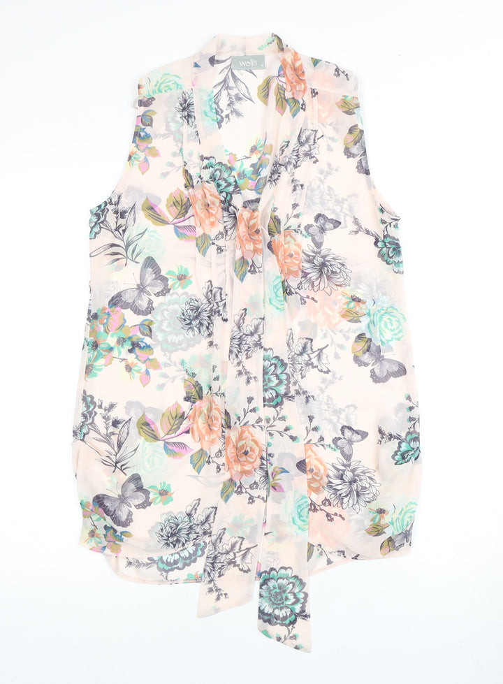 Wallis Women's Floral Chiffon Top Multicoloured S