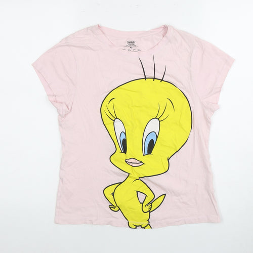 Looney Tunes Women's Pink XS Tweety T-Shirt Casual