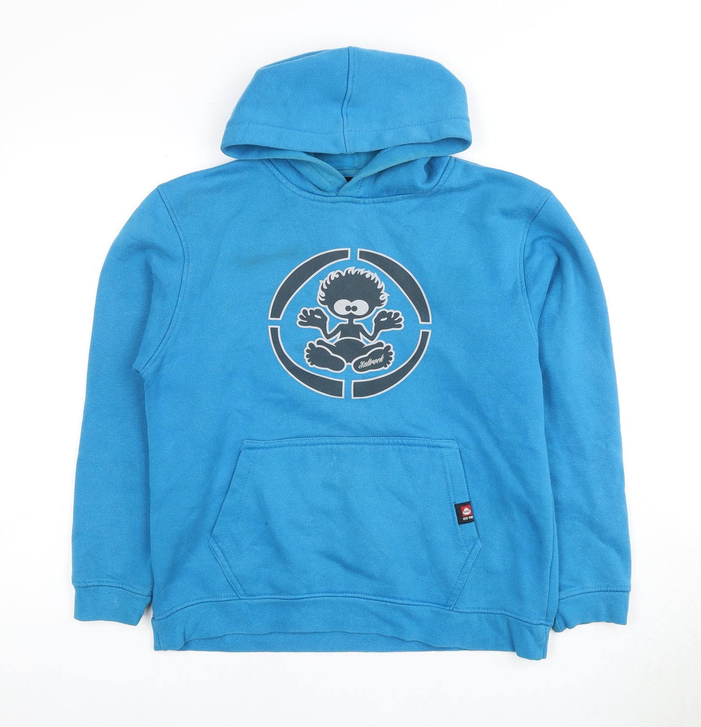 Saltrock Boys Blue Pullover Hoodie, Size 13 Years, Graphic Print