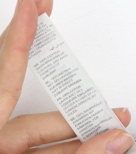 Fat Face Men's L Blue Colourblock Polo Shirt