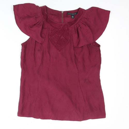 Banana Republic Women's Red Silk Sleeveless Blouse S