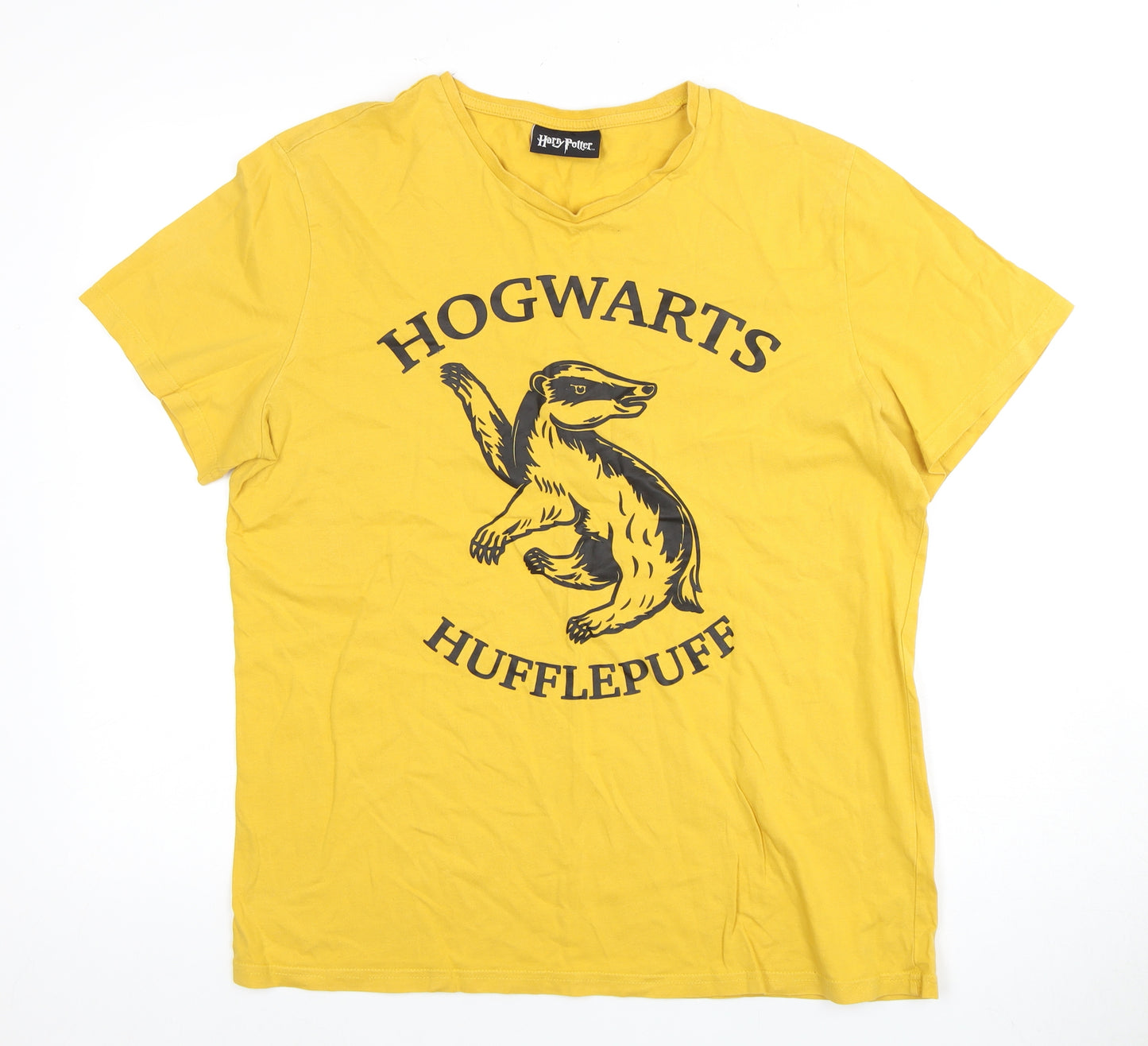Harry Potter Yellow Hufflepuff Men's T-Shirt L