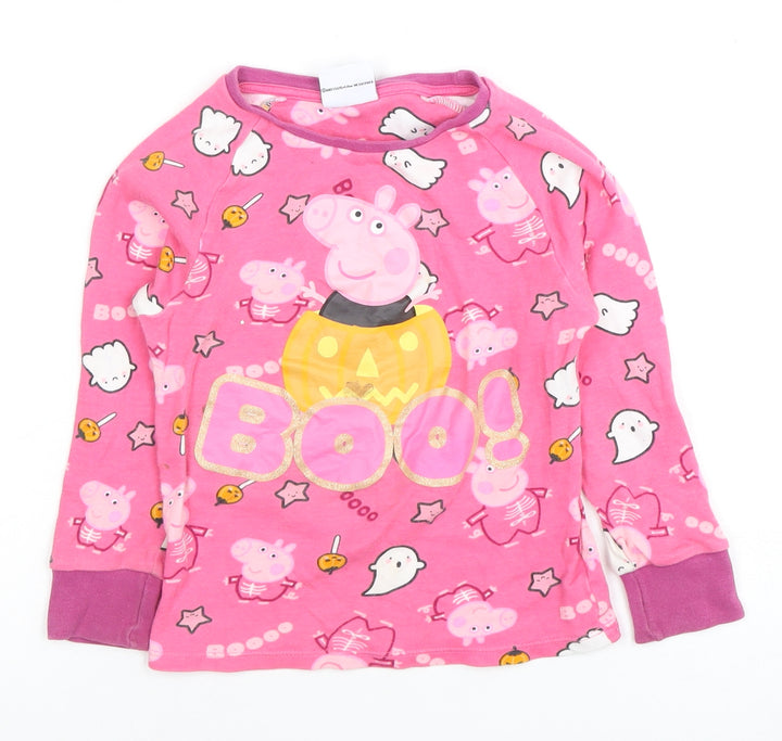 Peppa Pig Girls Pink Halloween Long Sleeve T-Shirt 4-5 Years