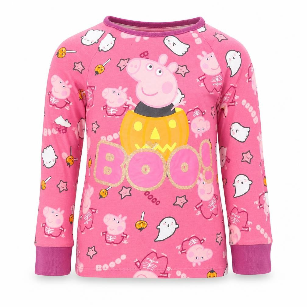 Peppa Pig Girls Pink Halloween Long Sleeve T-Shirt 4-5 Years