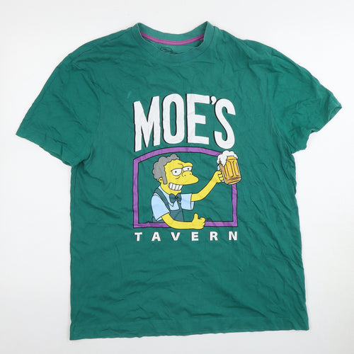 Fox The Simpsons XL Green Moe's Tavern T-Shirt for Men