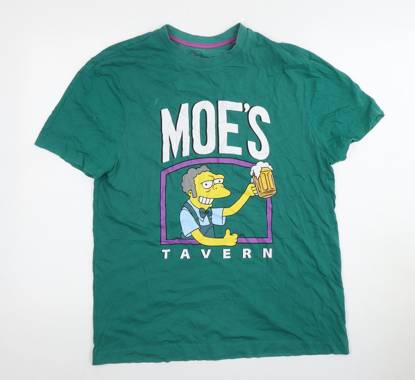 Fox The Simpsons XL Green Moe's Tavern T-Shirt for Men