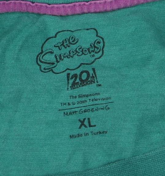Fox The Simpsons XL Green Moe's Tavern T-Shirt for Men