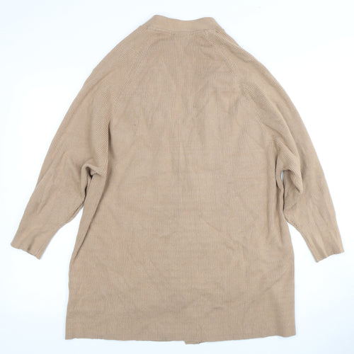 Principles Women's Beige Open Front Cardigan Size 16 with Pockets