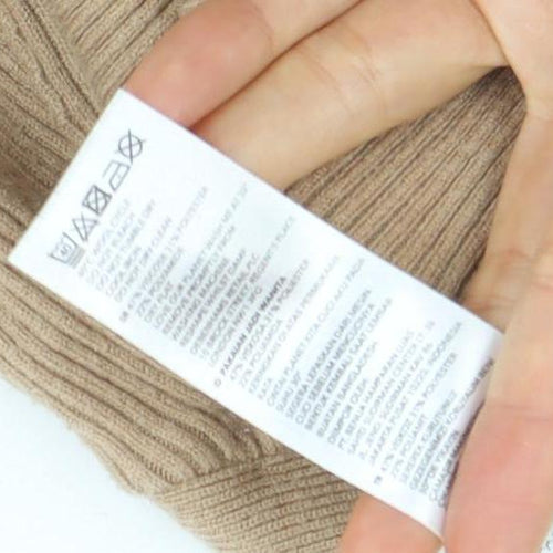 Principles Women's Beige Open Front Cardigan Size 16 with Pockets