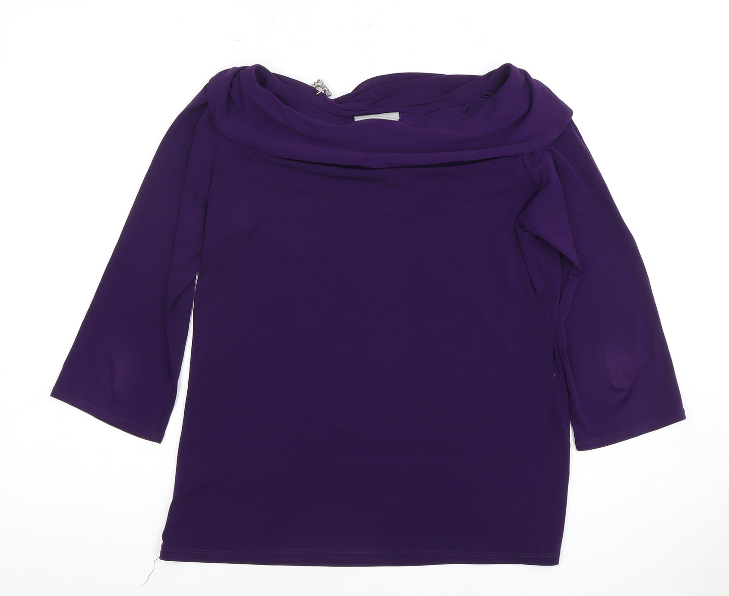 Wallis Women's Purple Cowl Neck Blouse Size 14