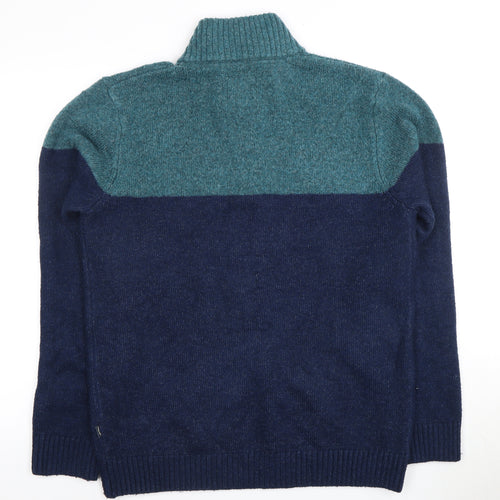 Fat Face Men's Blue Full Zip Knit Jumper L