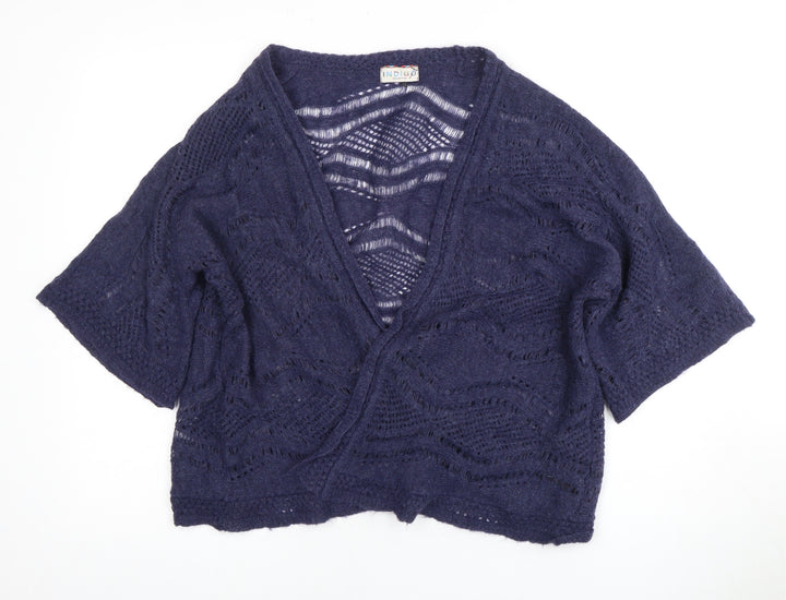 Marks and Spencer Women's Blue Open-Knit Cardigan Size 14