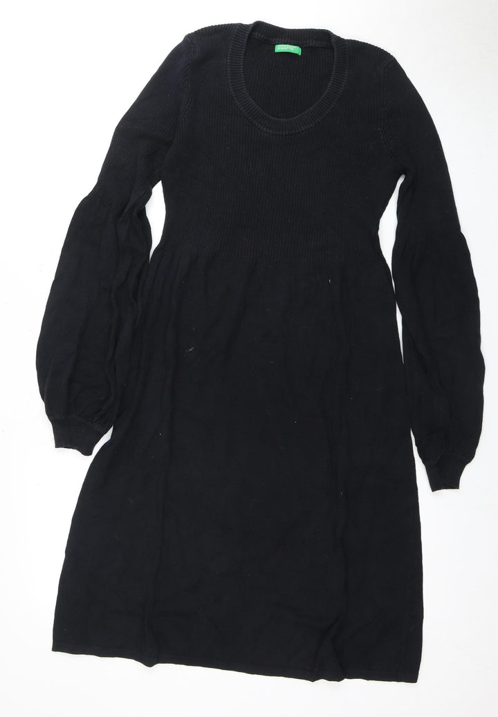 United Colors of Benetton Women's Black Dress, M