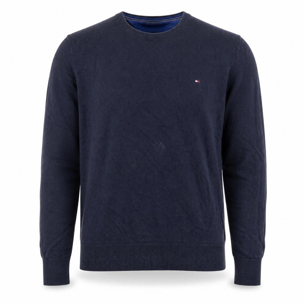 Front view of Tommy Hilfiger Men's Blue M Knit jumper