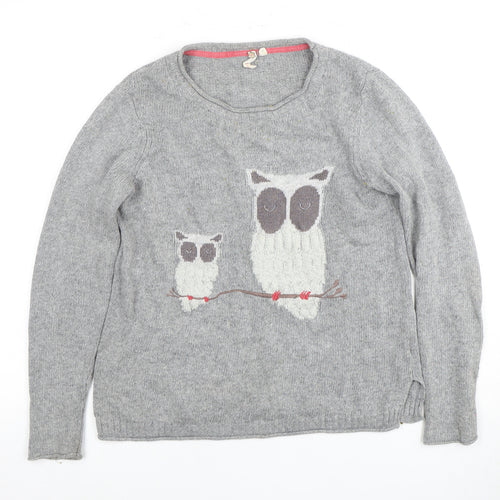 Billie Blush Women’s Grey Owl Pullover Jumper - M