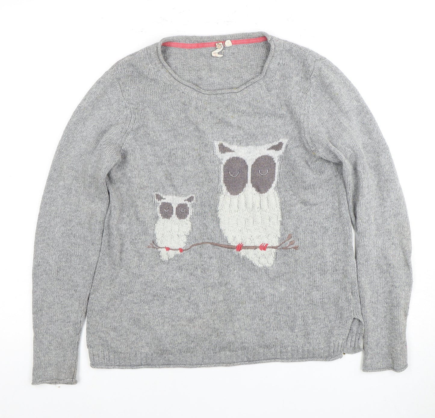 Billie Blush Women’s Grey Owl Pullover Jumper - M