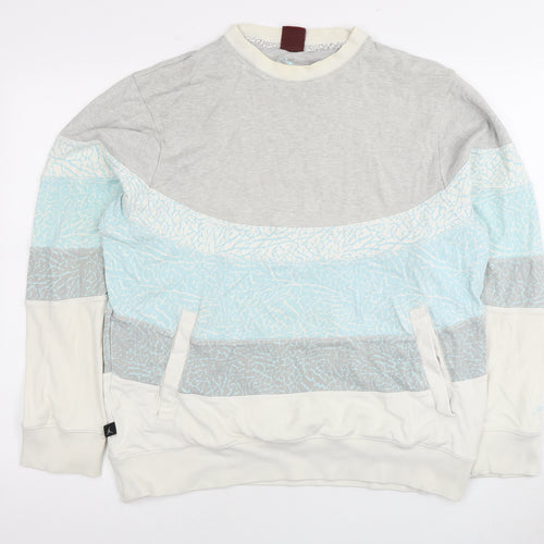 Unisex Multicoloured Sweatshirt, L, Pullover, Logo Accents